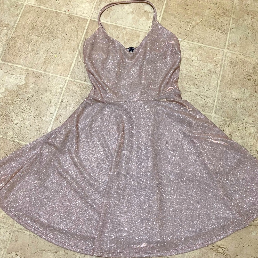 Rose gold Windsor flowy dress